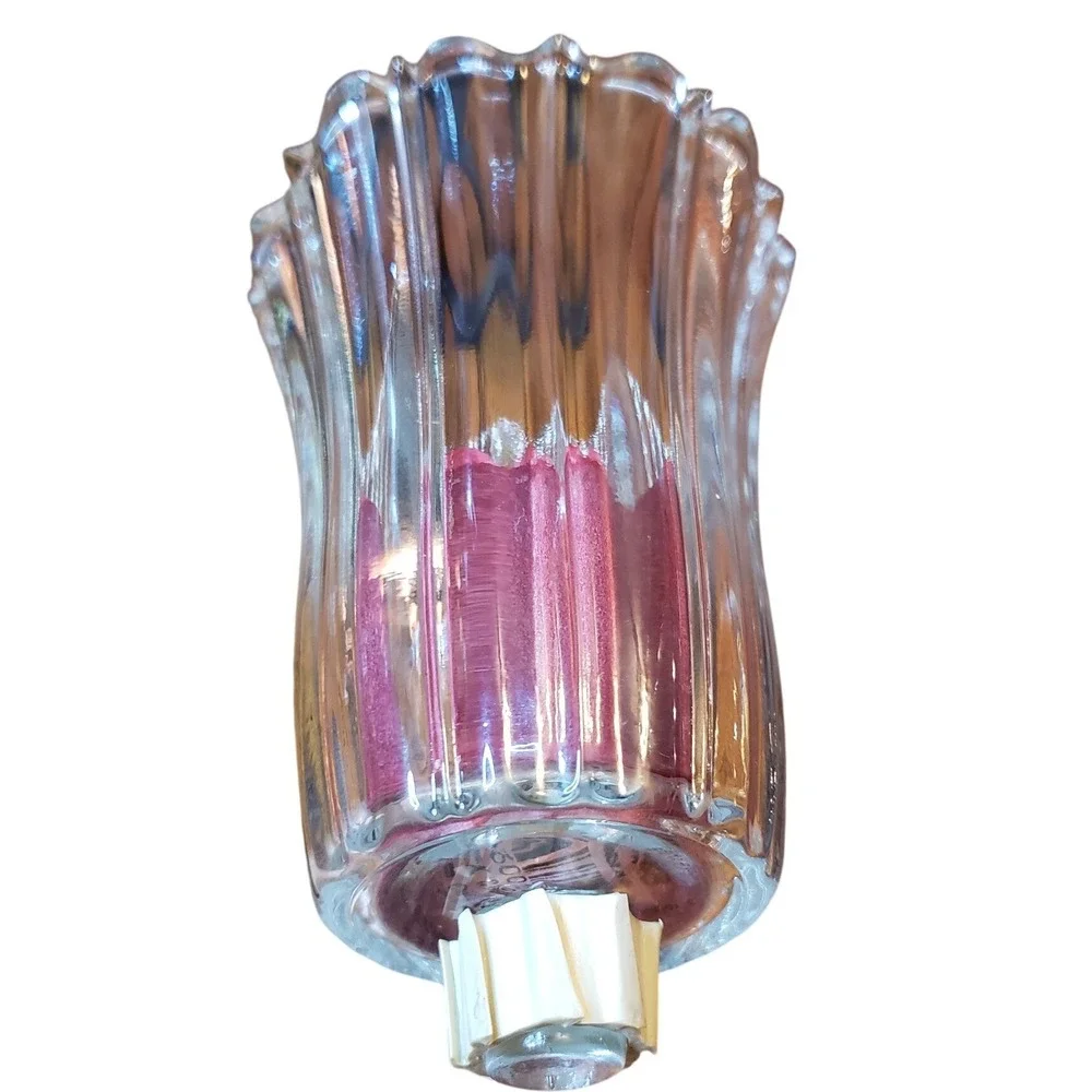 Wrought‎ Iron 5 Light Candelabra Scroll Mantle Centerpiece Fluted Glass Votives